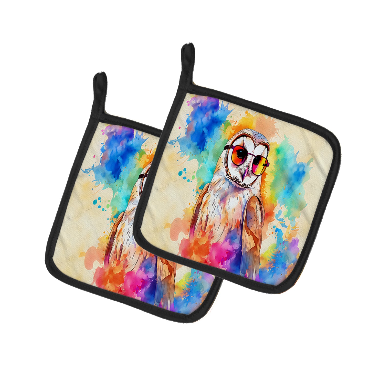 Buy this Hippie Animal Barn Owl Pair of Pot Holders