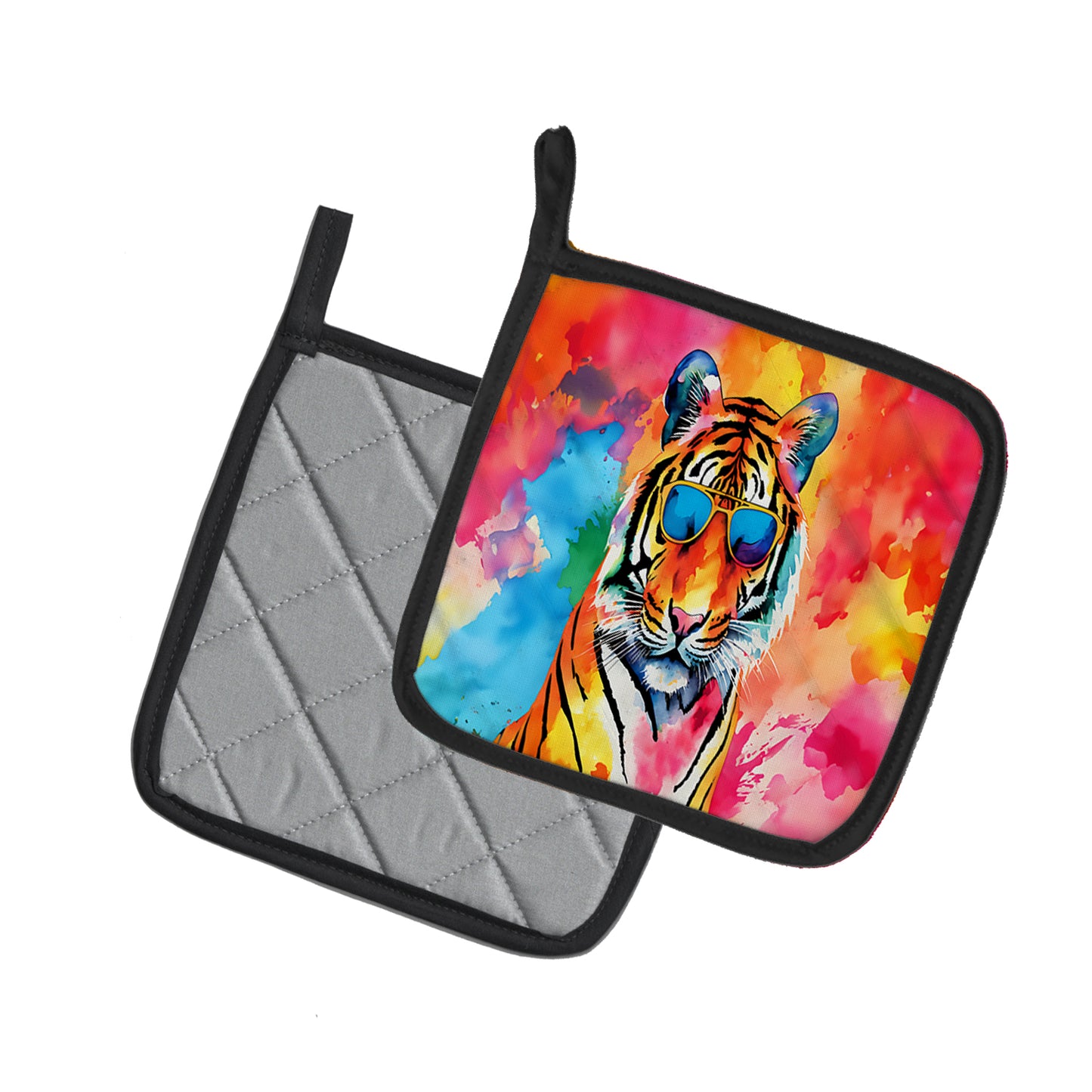 Hippie Animal Bengal Tiger Pair of Pot Holders