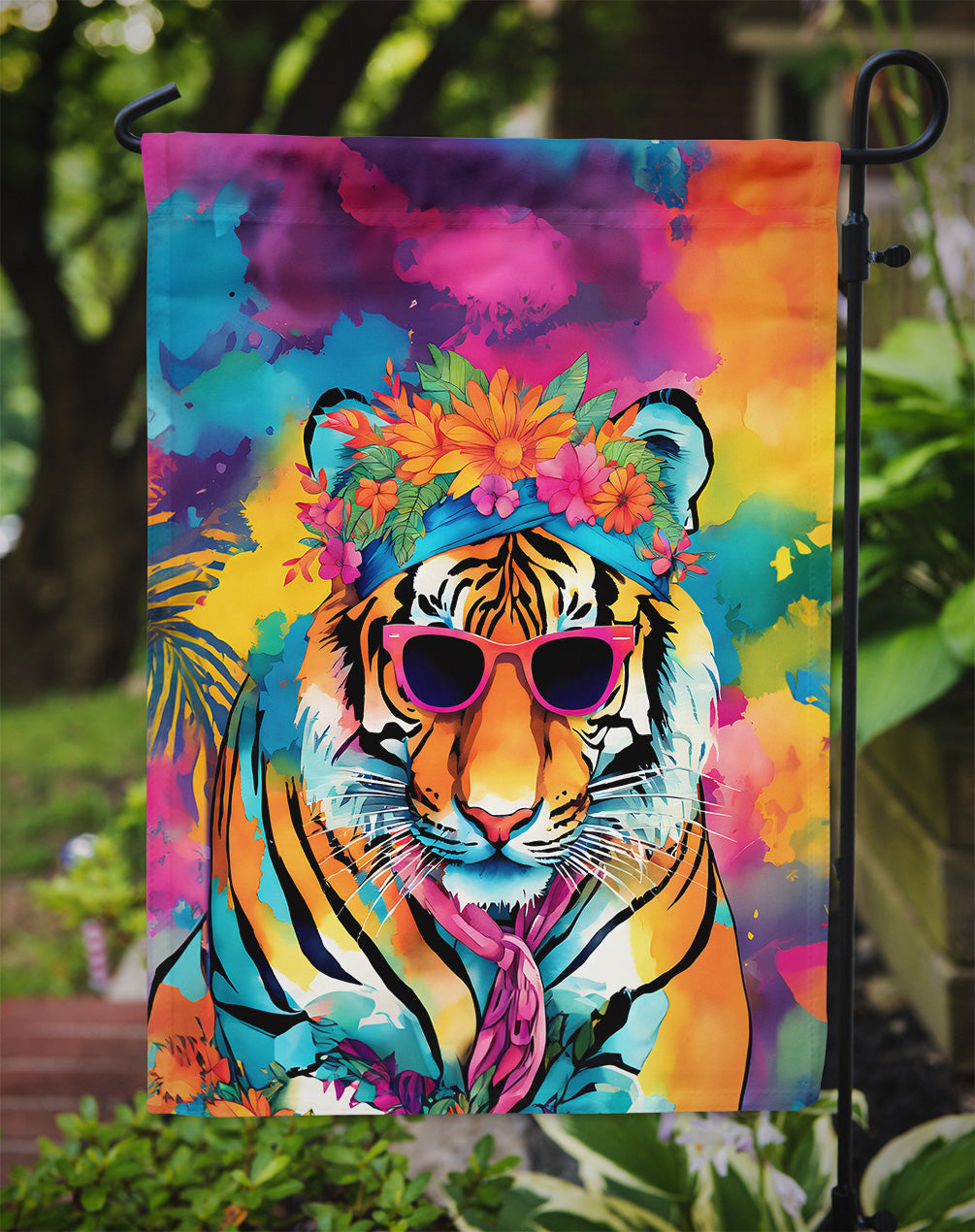 Hippie Animal Bengal Tiger Garden Flag