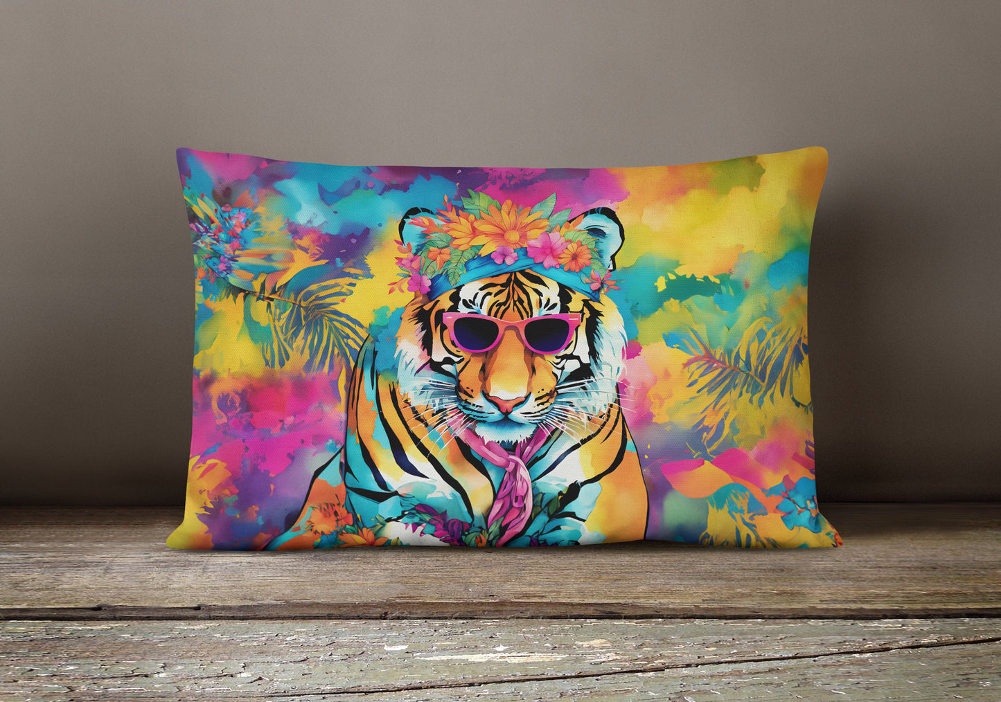 Hippie Animal Bengal Tiger Throw Pillow