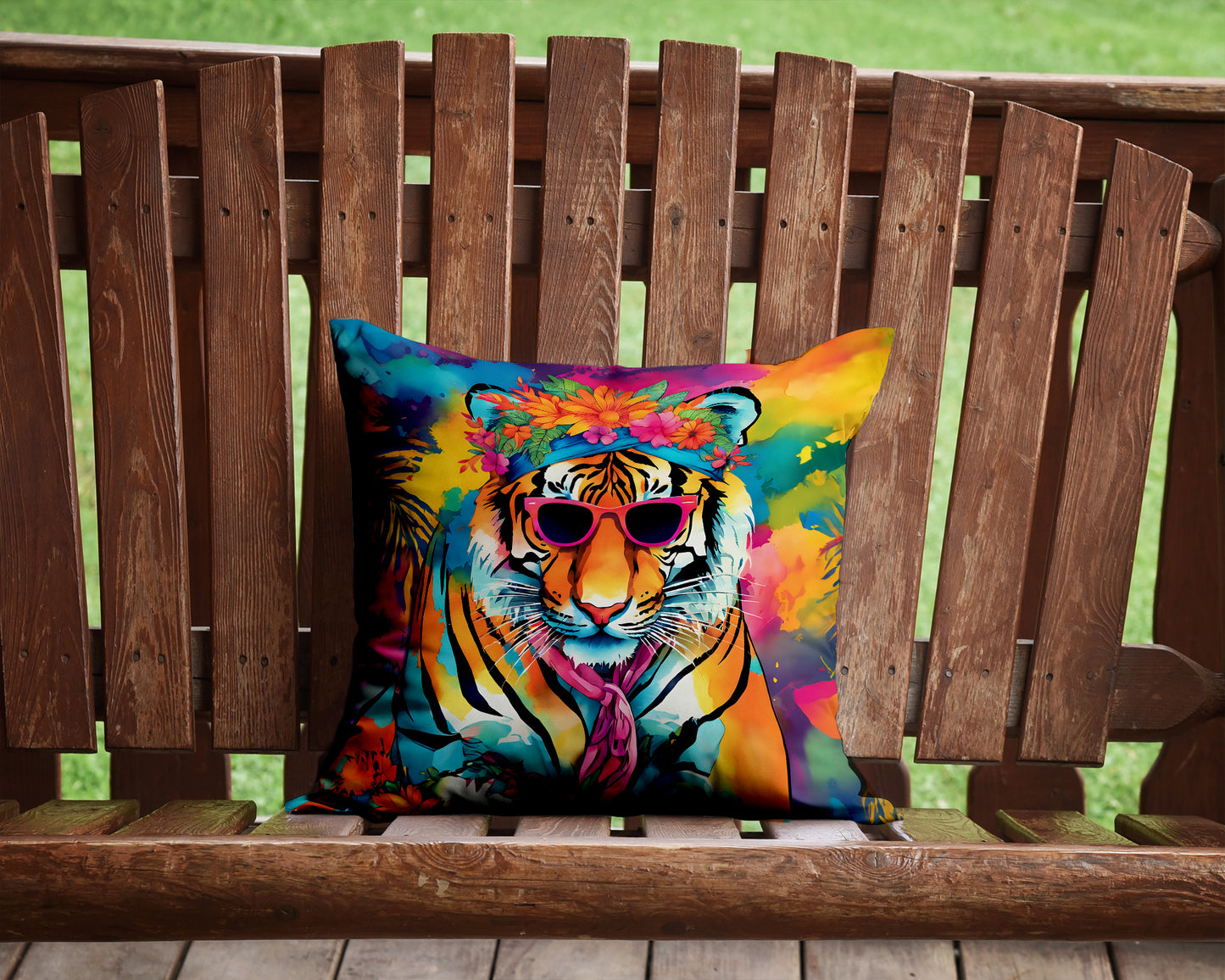 Hippie Animal Bengal Tiger Throw Pillow