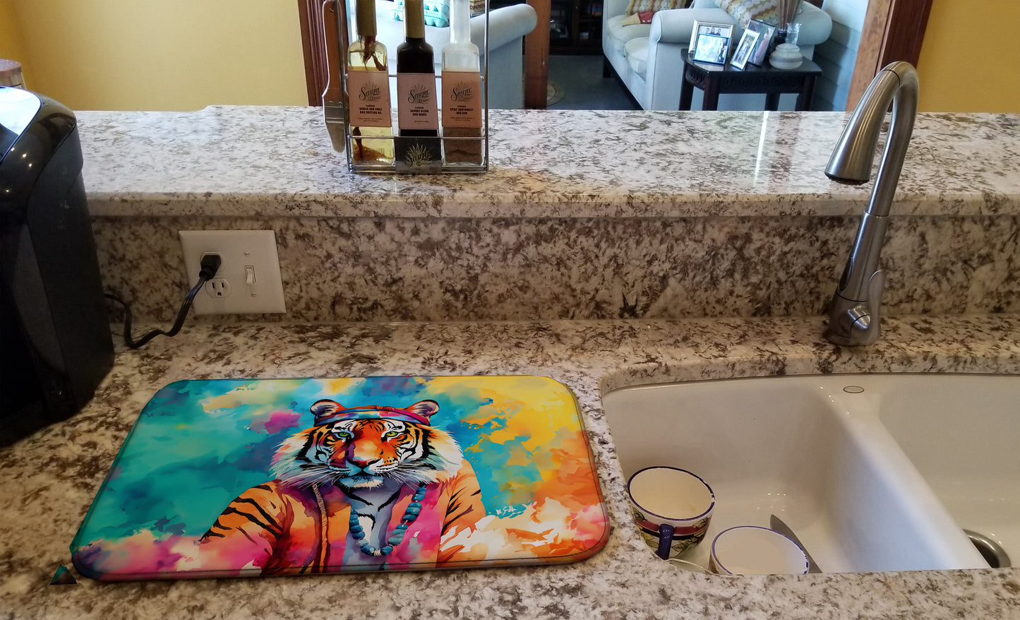 Hippie Animal Bengal Tiger Dish Drying Mat