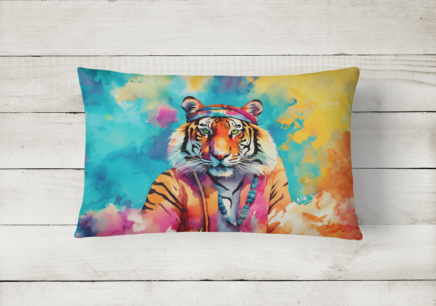 Hippie Animal Bengal Tiger Throw Pillow