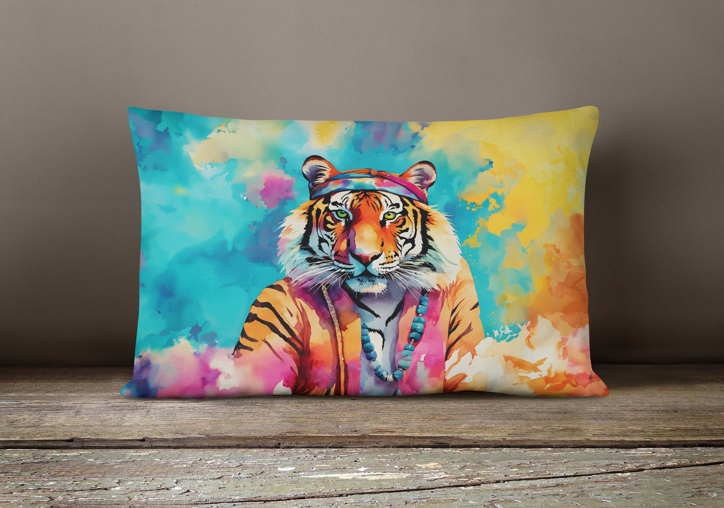 Hippie Animal Bengal Tiger Throw Pillow