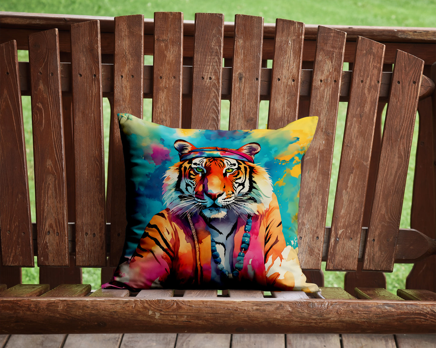 Hippie Animal Bengal Tiger Throw Pillow