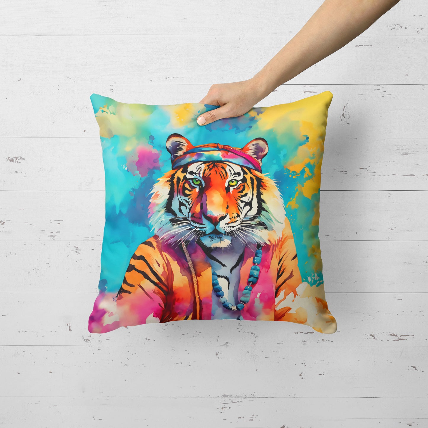 Hippie Animal Bengal Tiger Throw Pillow