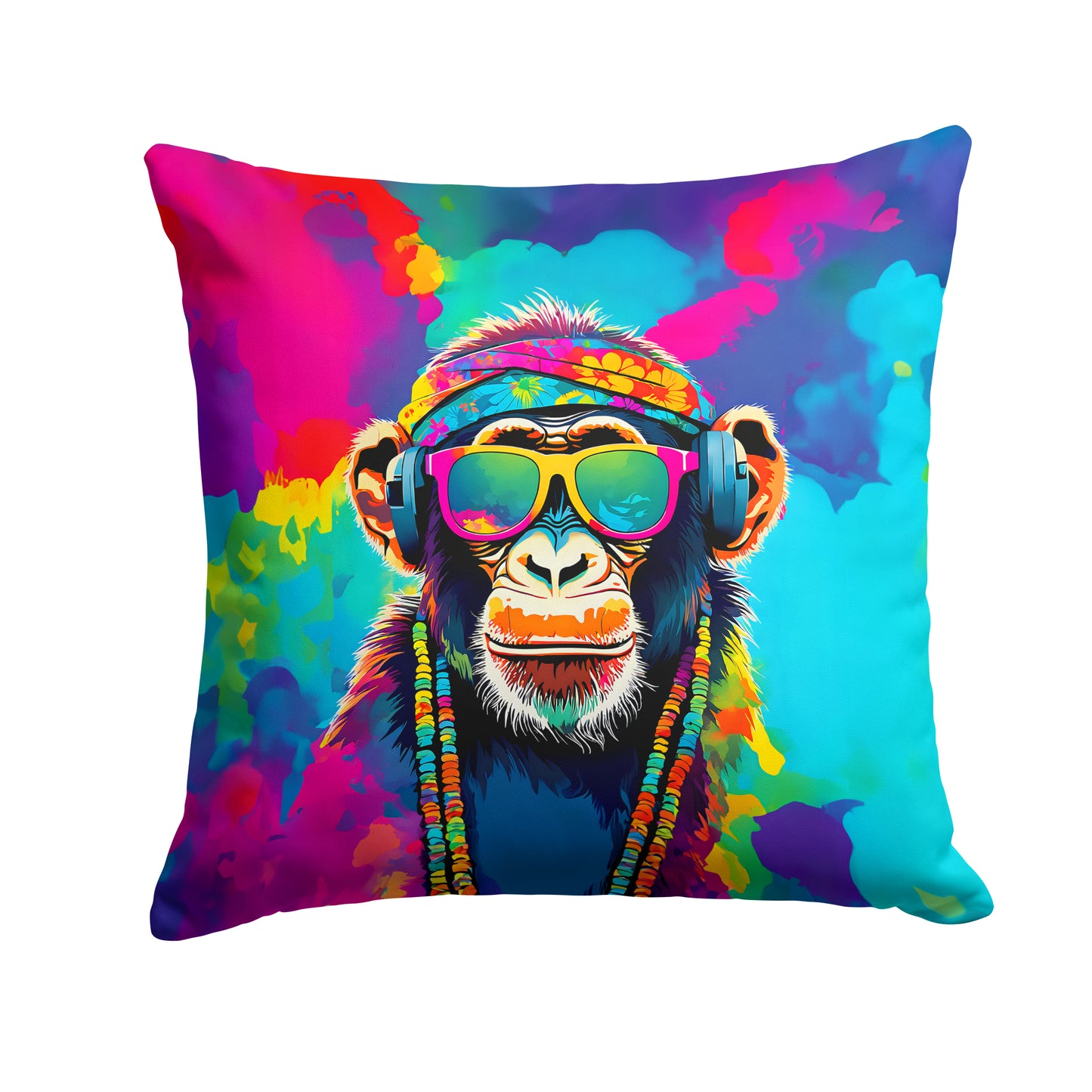 Buy this Hippie Animal Chimpanzee Throw Pillow