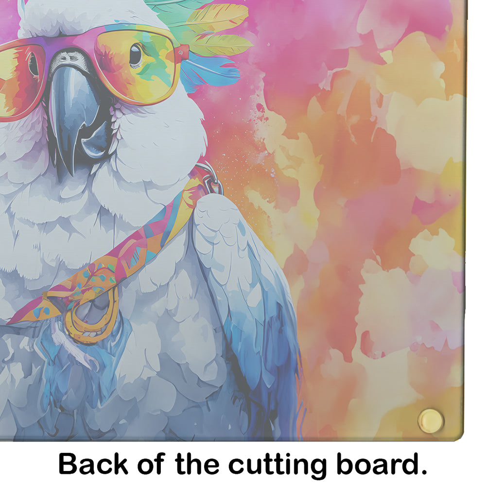 Hippie Animal Cockatoo Glass Cutting Board