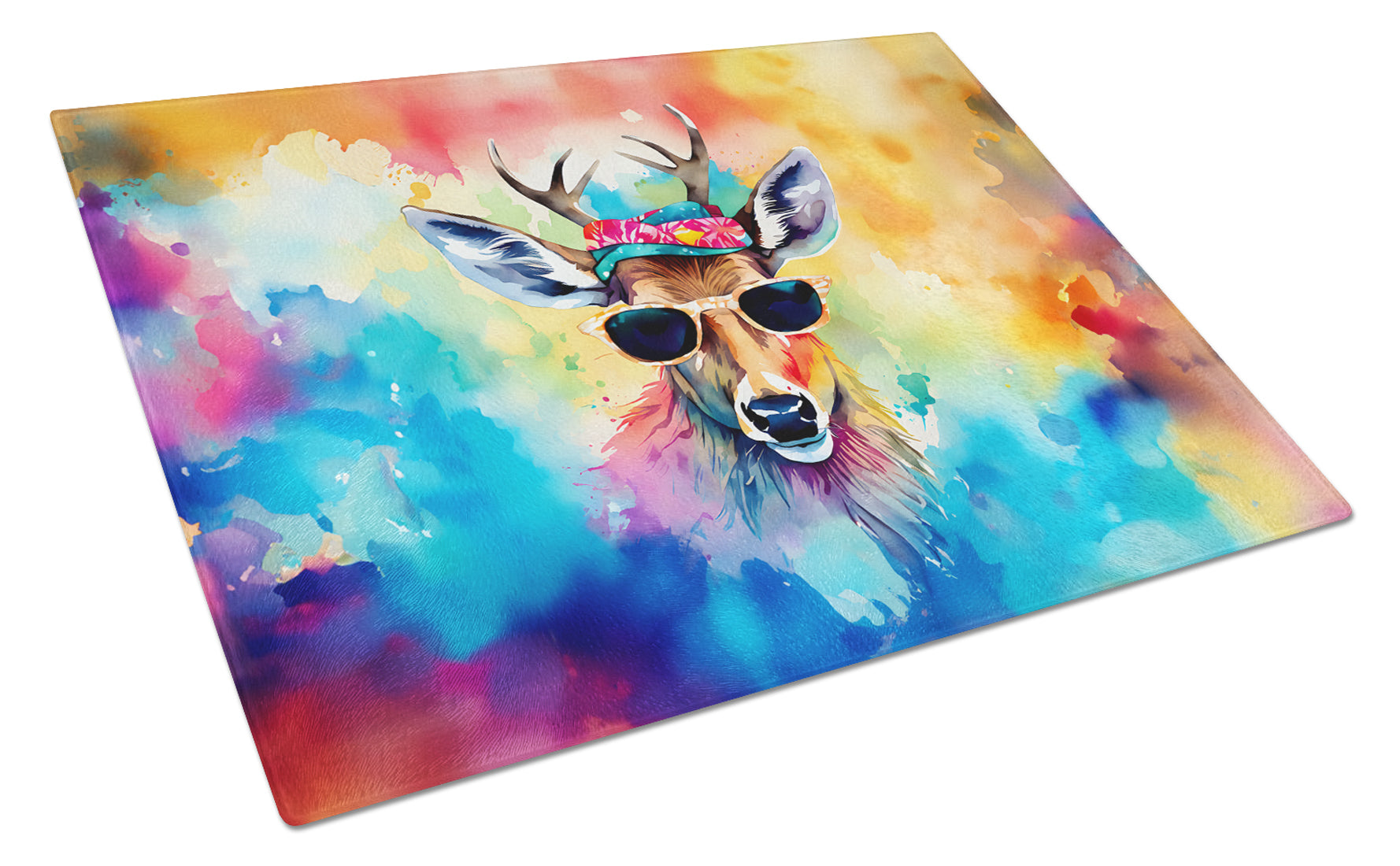 Buy this Hippie Animal Deer Glass Cutting Board