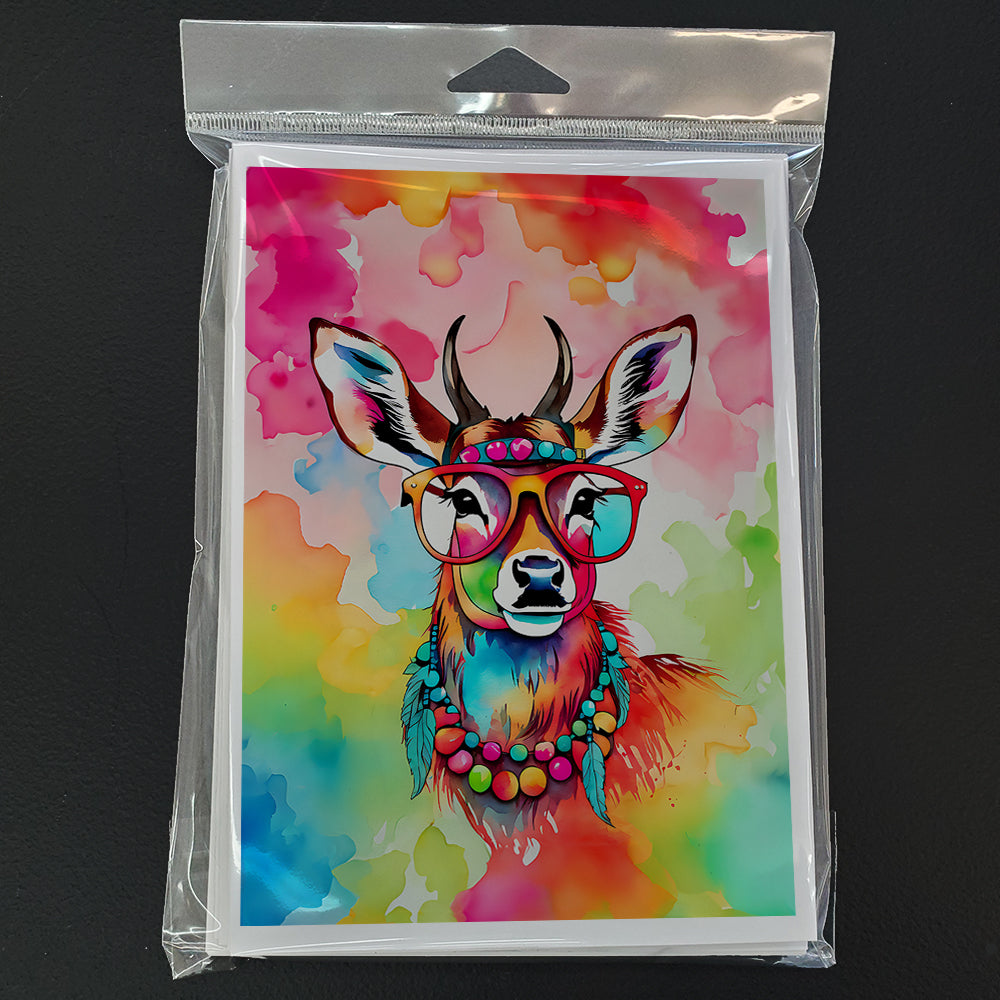 Hippie Animal Deer Greeting Cards Pack of 8