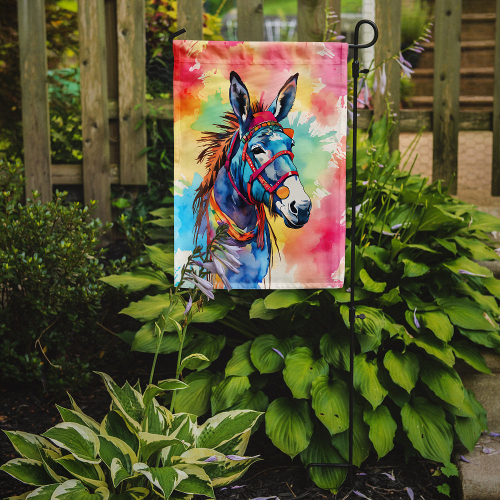 Hippie Animal Donkey Garden Flag