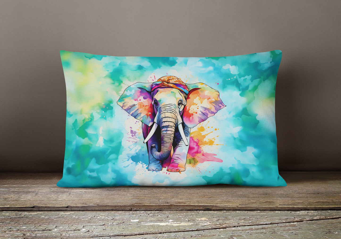 Hippie Animal Elephant Throw Pillow