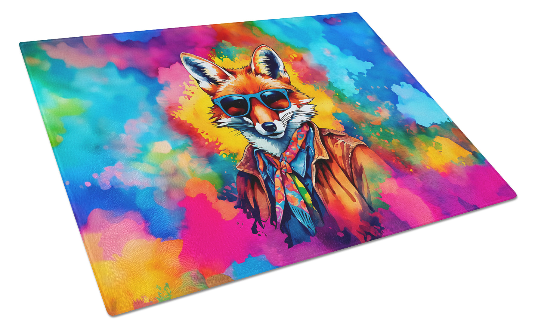 Buy this Hippie Animal Fox Glass Cutting Board