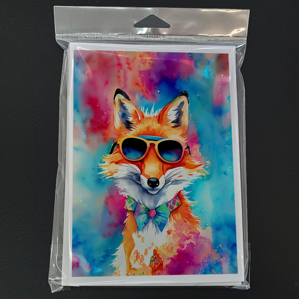 Hippie Animal Fox Greeting Cards Pack of 8