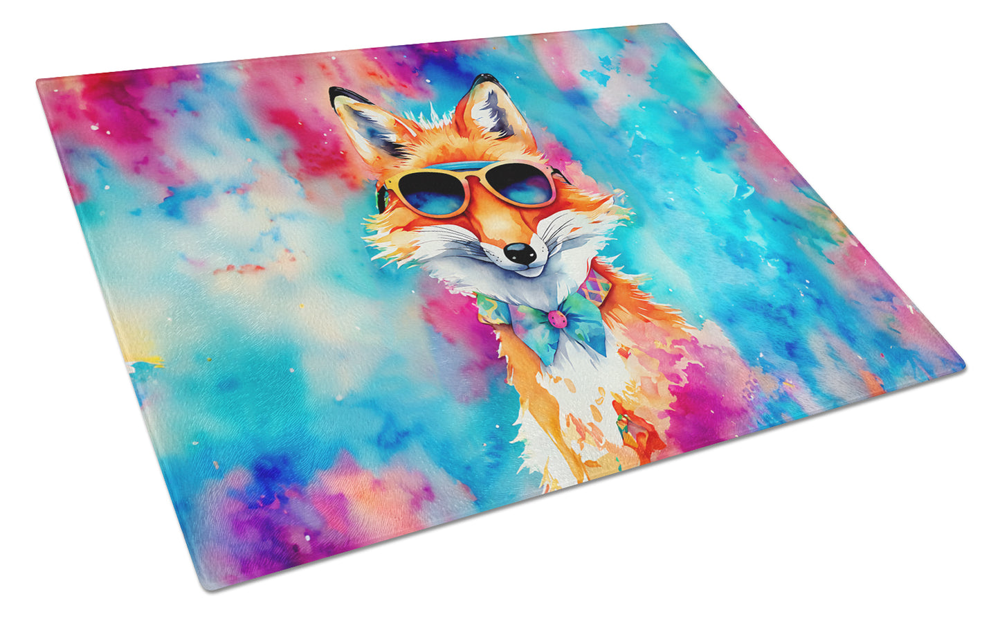 Buy this Hippie Animal Fox Glass Cutting Board