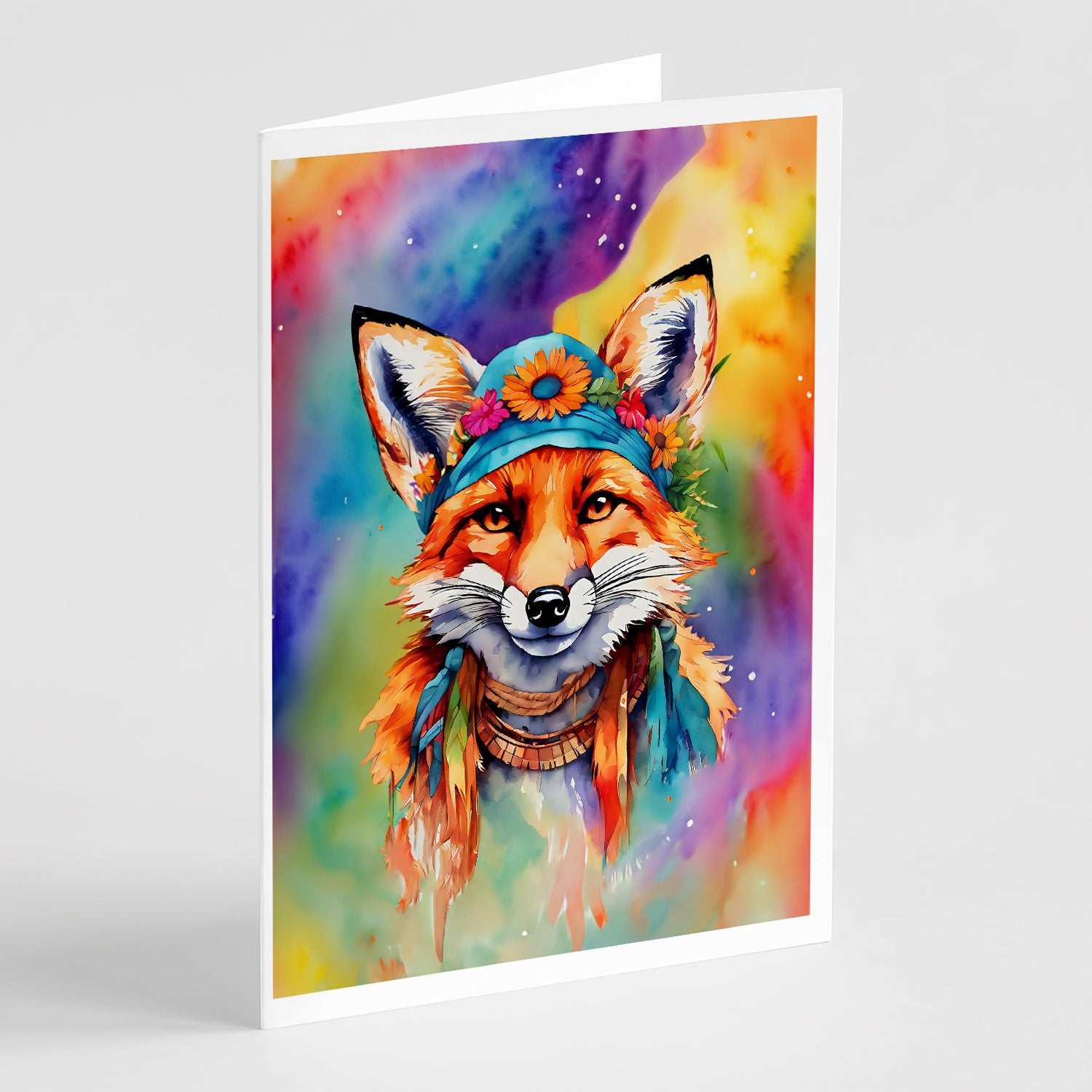 Buy this Hippie Animal Fox Greeting Cards Pack of 8