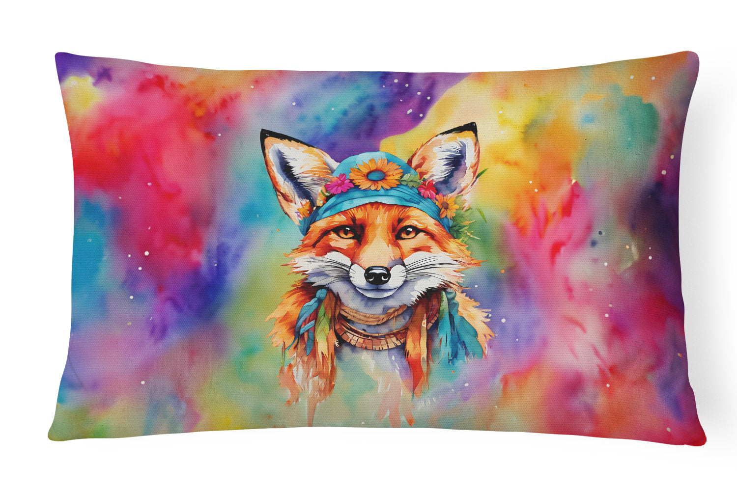 Buy this Hippie Animal Fox Throw Pillow