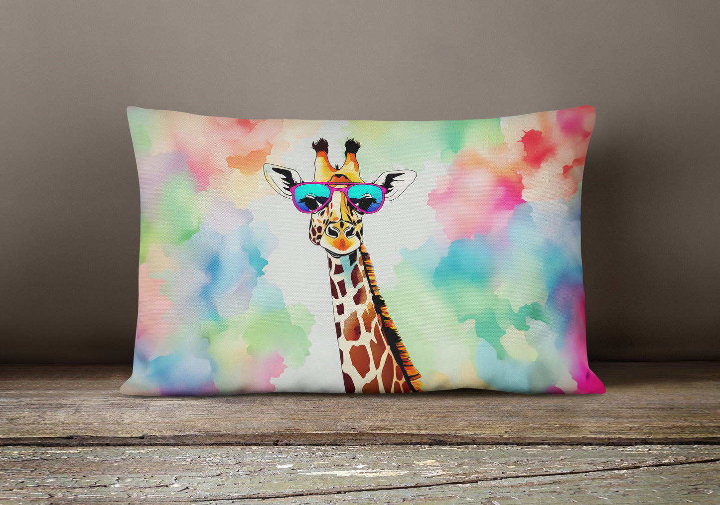 Hippie Animal Giraffe Throw Pillow