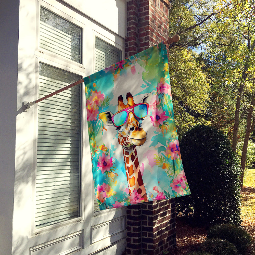 Hippie Animal Giraffe House Flag