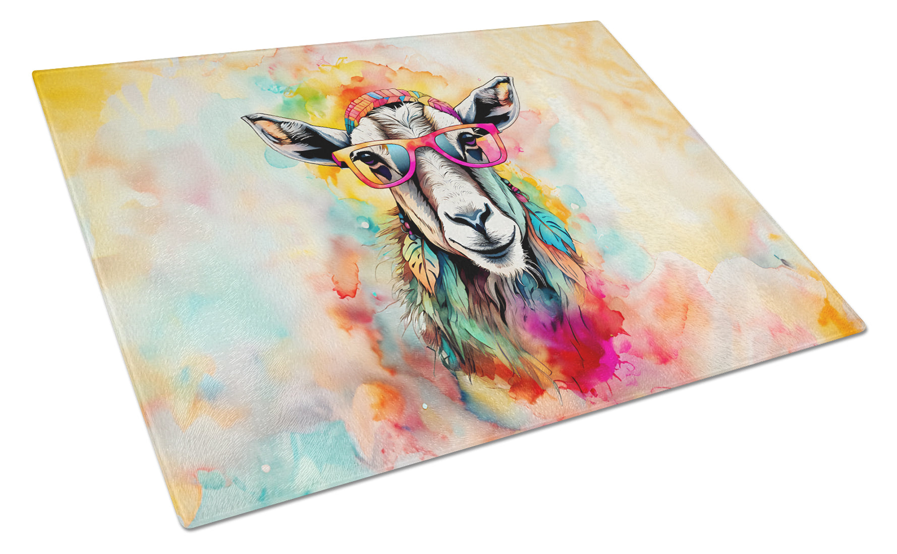 Buy this Hippie Animal Goat Glass Cutting Board