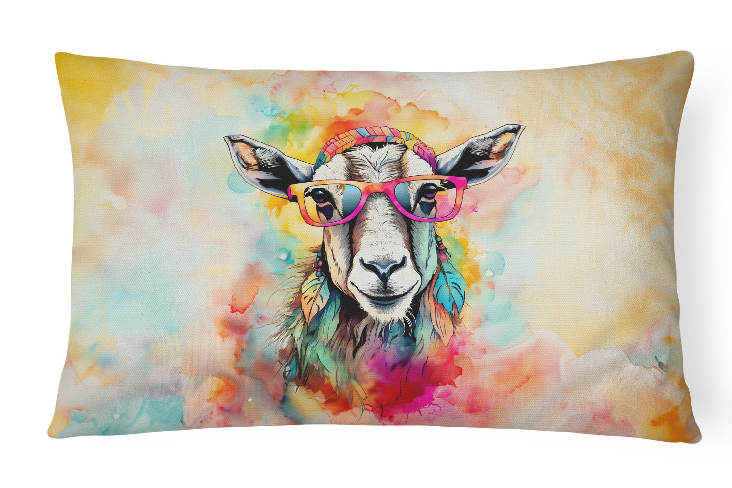 Buy this Hippie Animal Goat Throw Pillow