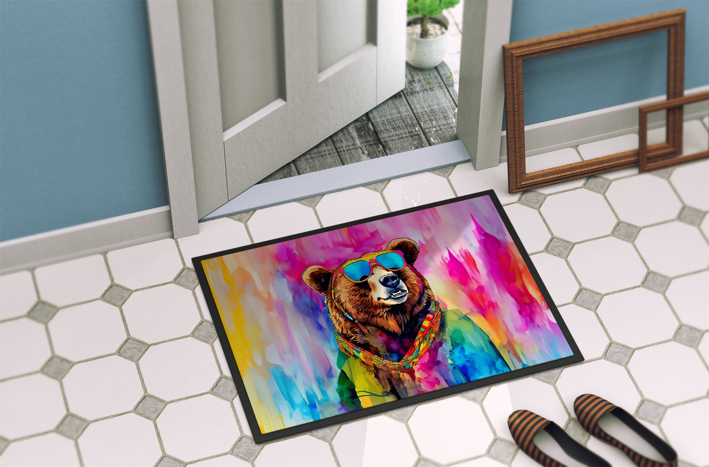 Hippie Animal Grizzly Bear Doormat