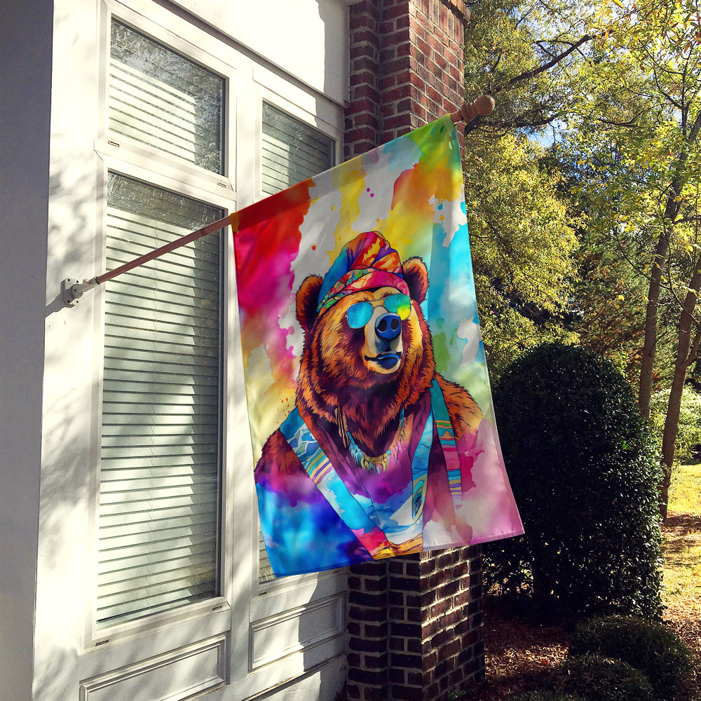 Hippie Animal Grizzly Bear House Flag