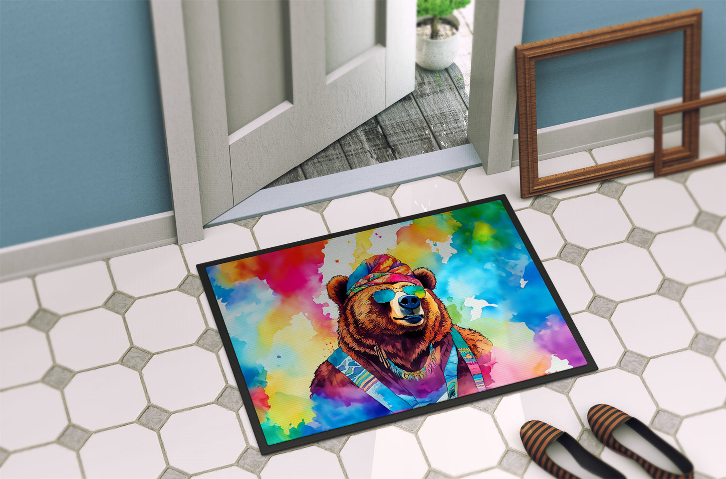 Hippie Animal Grizzly Bear Doormat