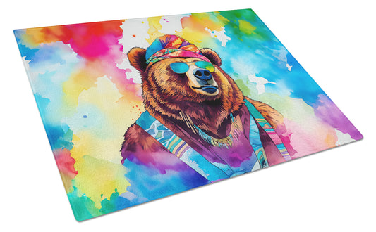 Buy this Hippie Animal Grizzly Bear Glass Cutting Board