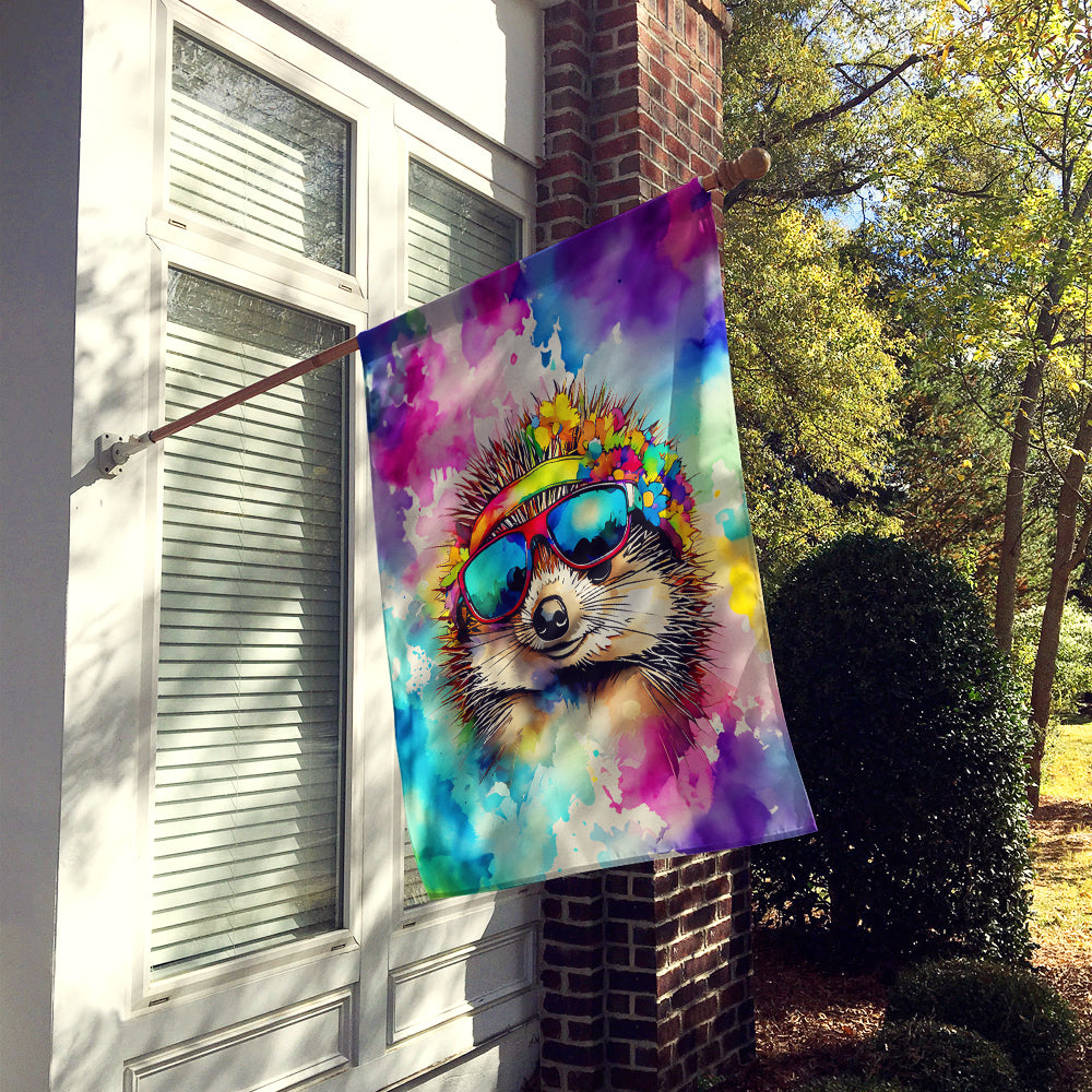 Hippie Animal Hedgehog House Flag