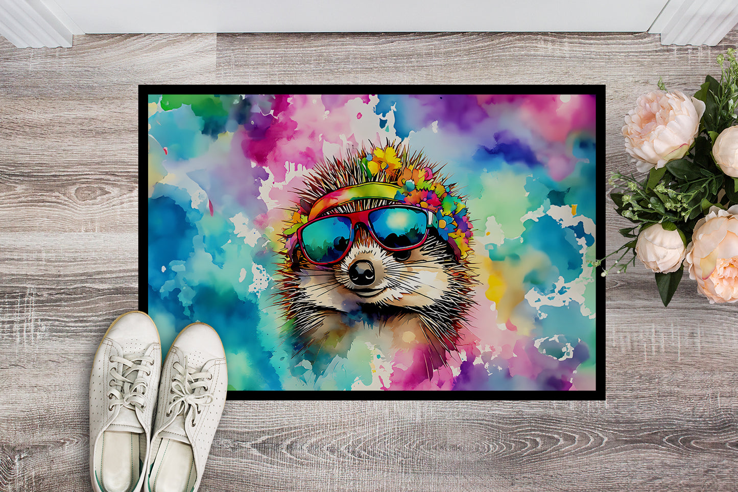 Hippie Animal Hedgehog Doormat