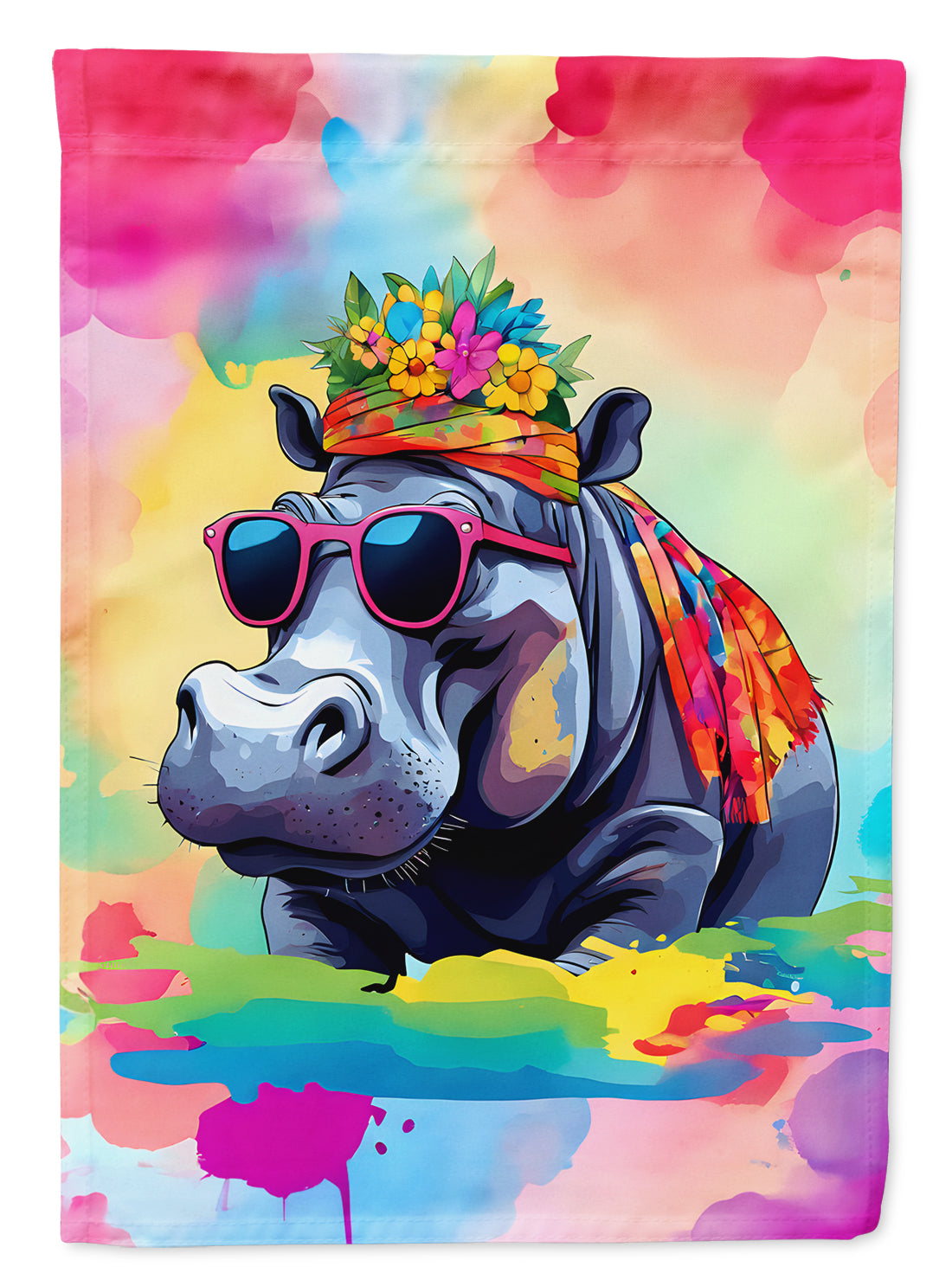 Buy this Hippie Animal Hippopotamus House Flag