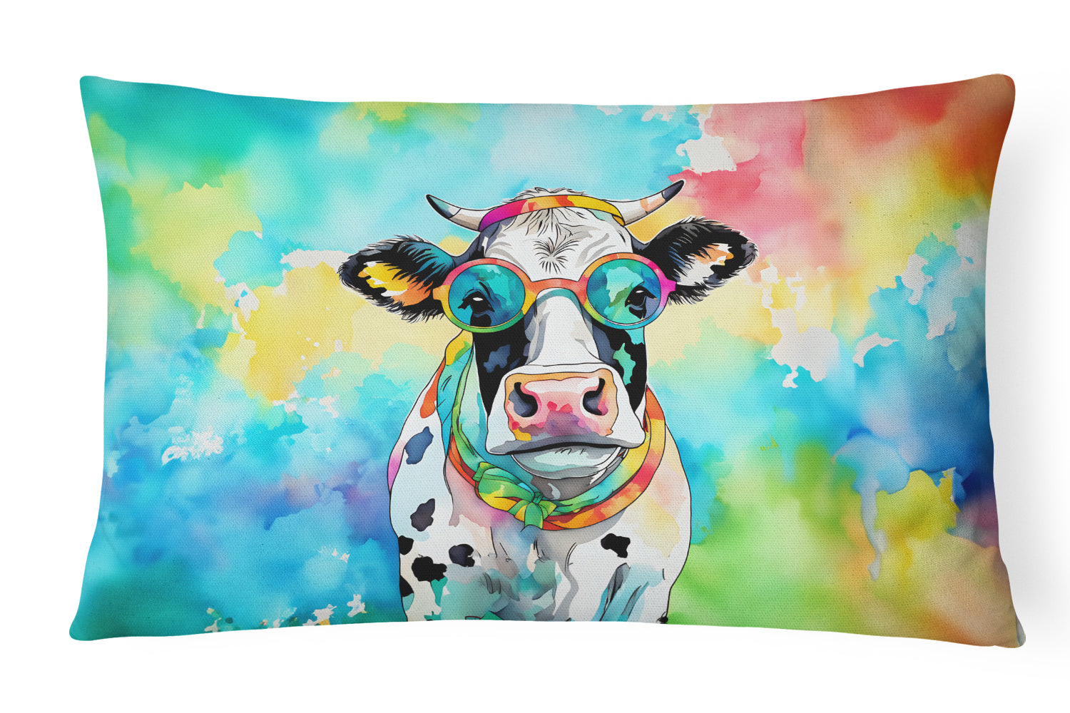 Buy this Hippie Animal Cow Throw Pillow