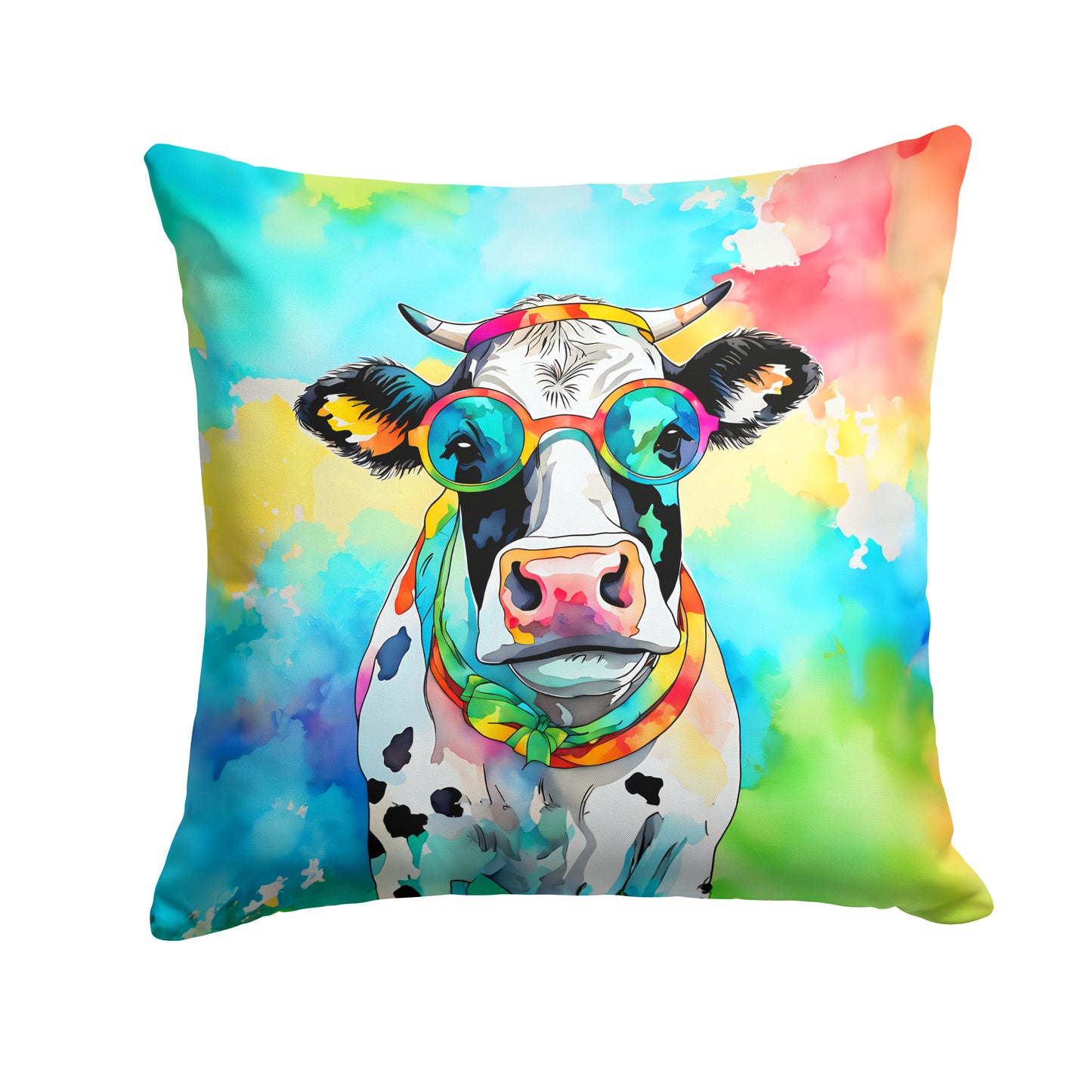 Buy this Hippie Animal Cow Throw Pillow