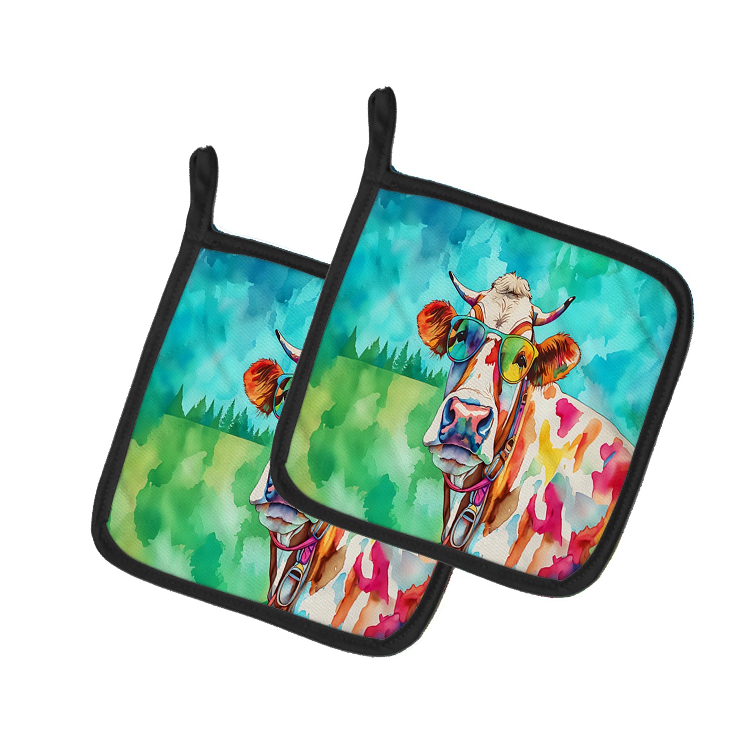 Buy this Hippie Animal Cow Pair of Pot Holders