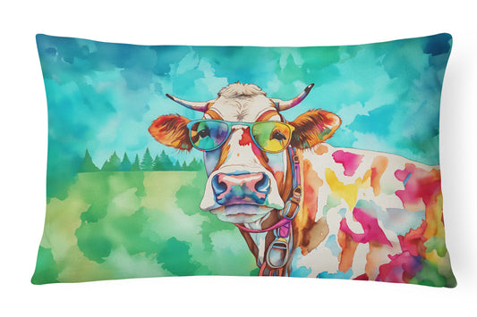 Buy this Hippie Animal Cow Throw Pillow