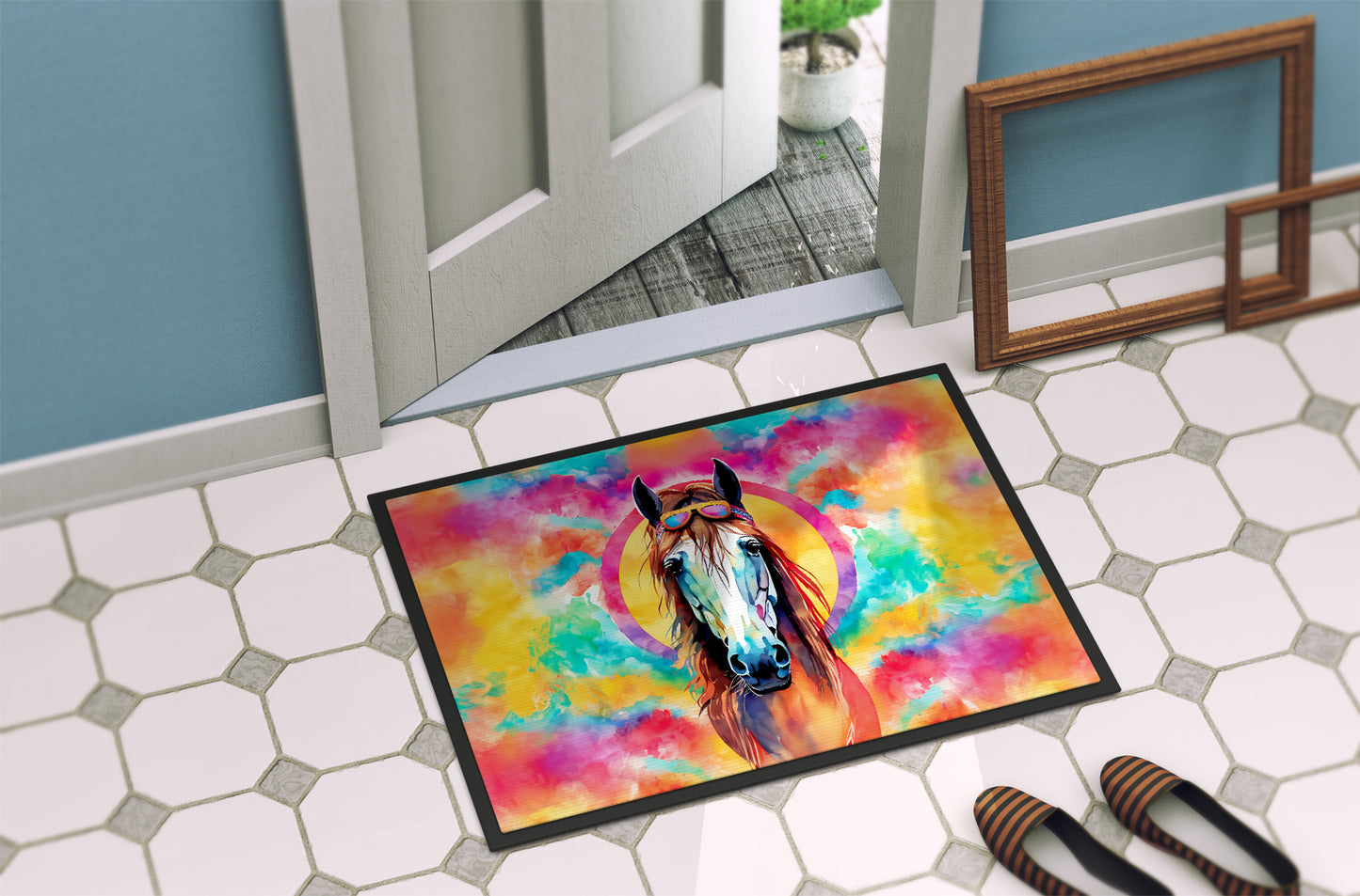 Hippie Animal Horse Doormat