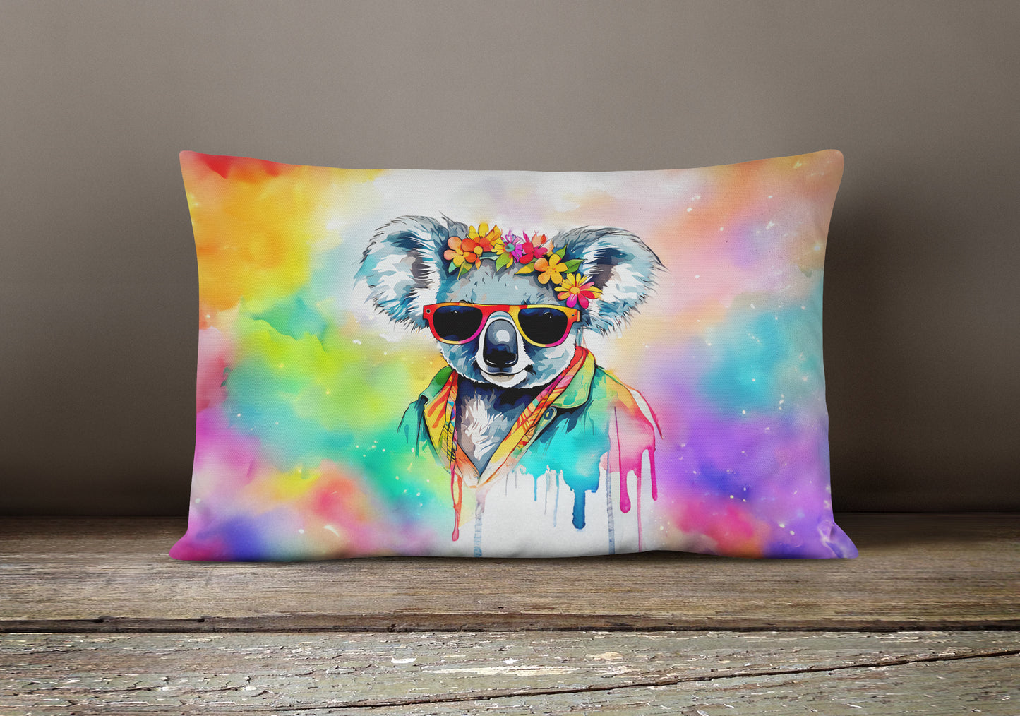 Hippie Animal Koala Throw Pillow