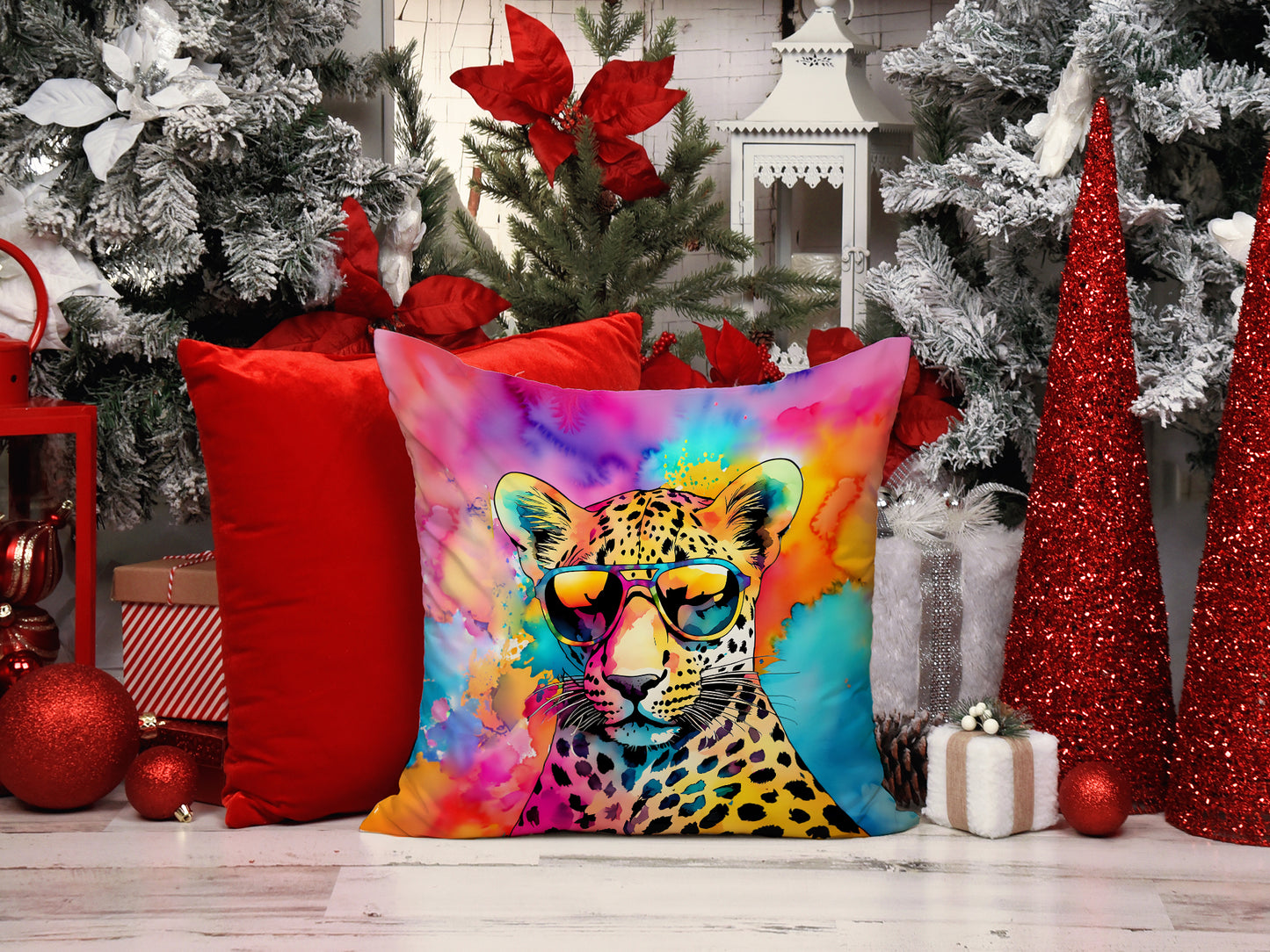 Hippie Animal Leopard Throw Pillow