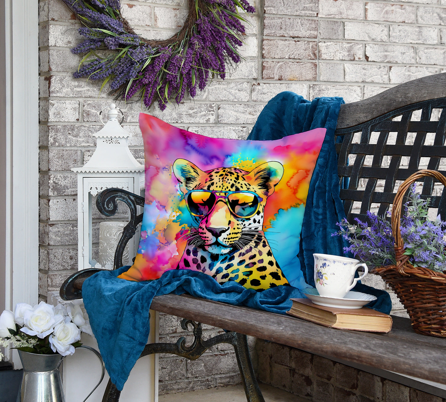 Hippie Animal Leopard Throw Pillow