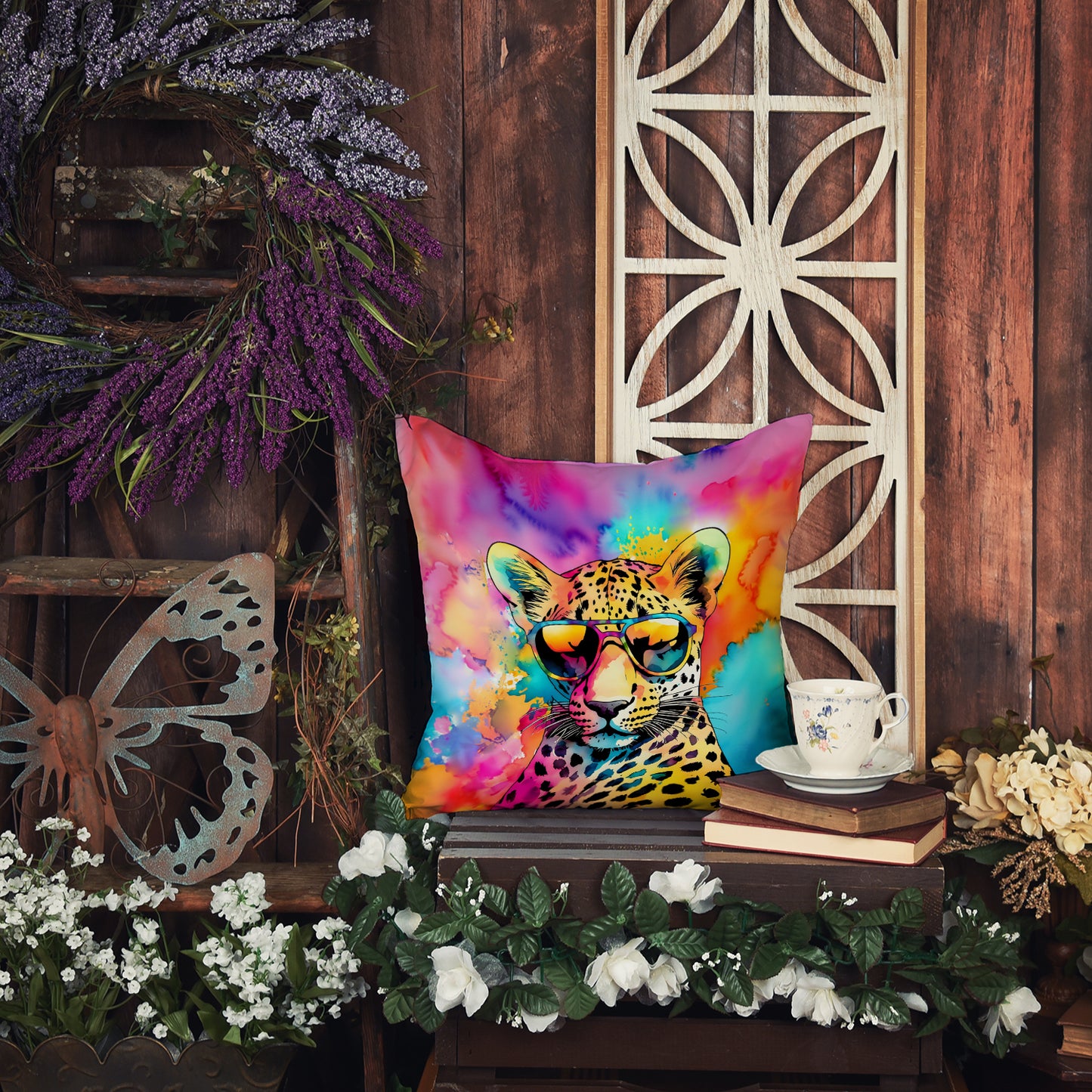 Hippie Animal Leopard Throw Pillow