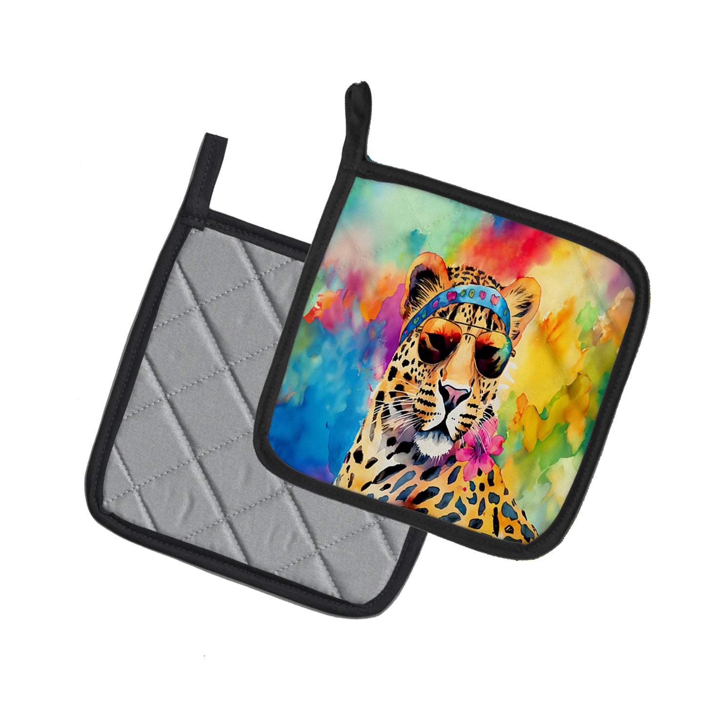 Hippie Animal Leopard Pair of Pot Holders