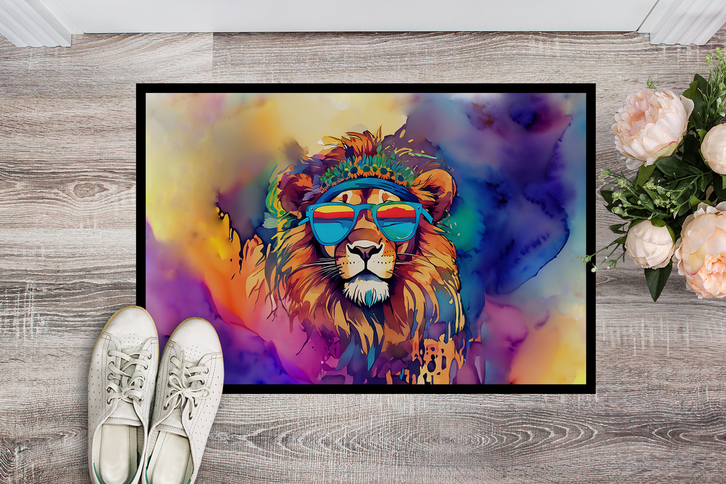 Hippie Animal Lion Doormat