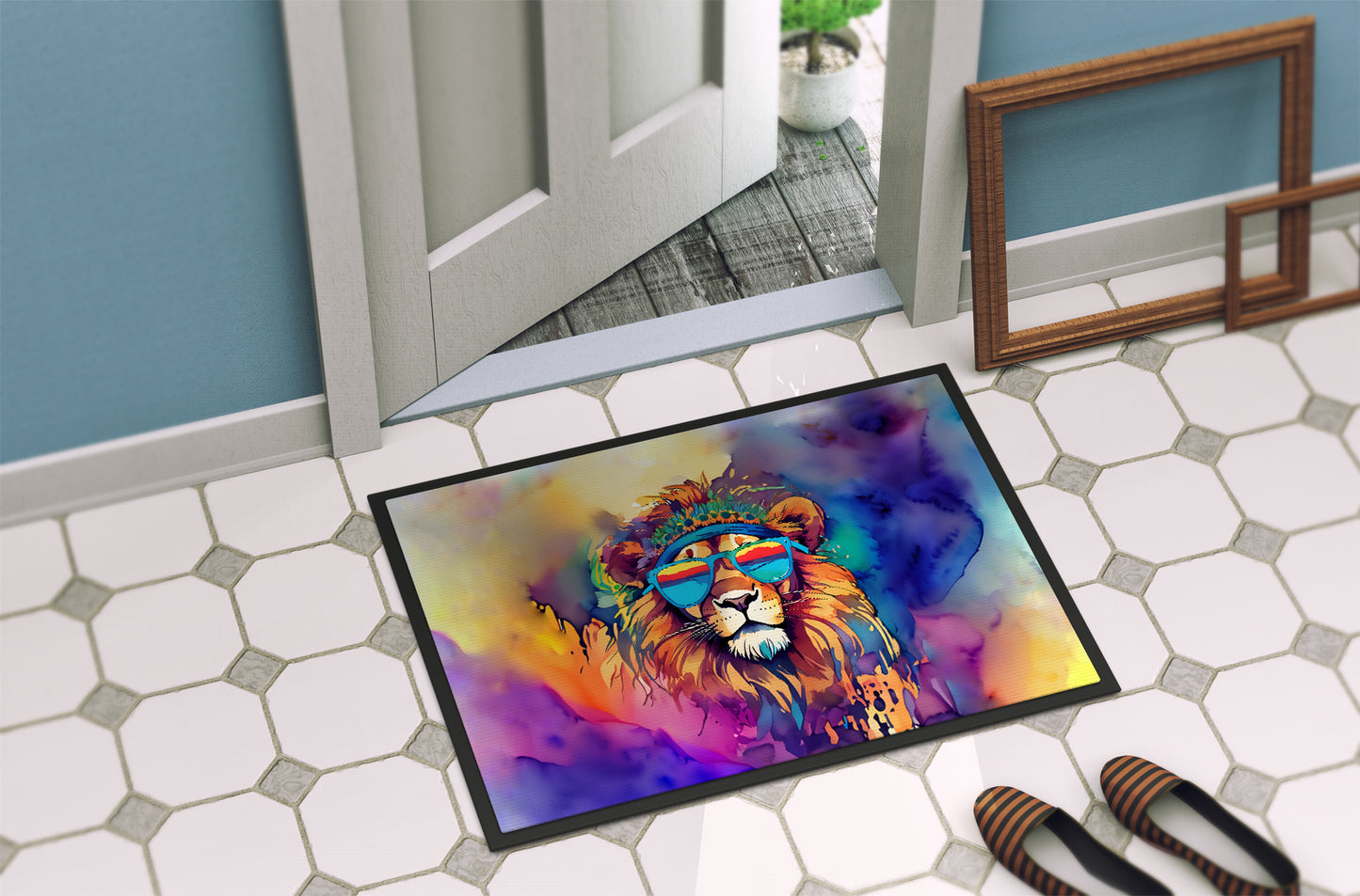 Hippie Animal Lion Doormat