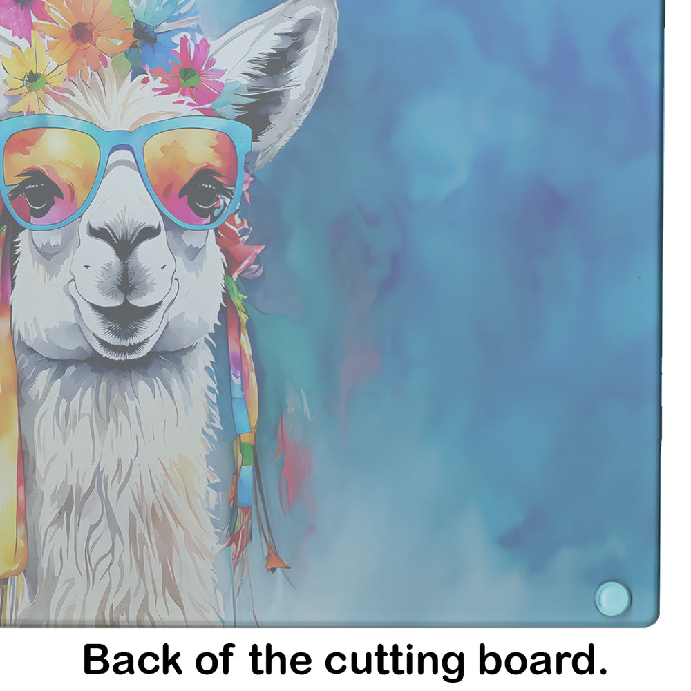 Hippie Animal Llama Glass Cutting Board