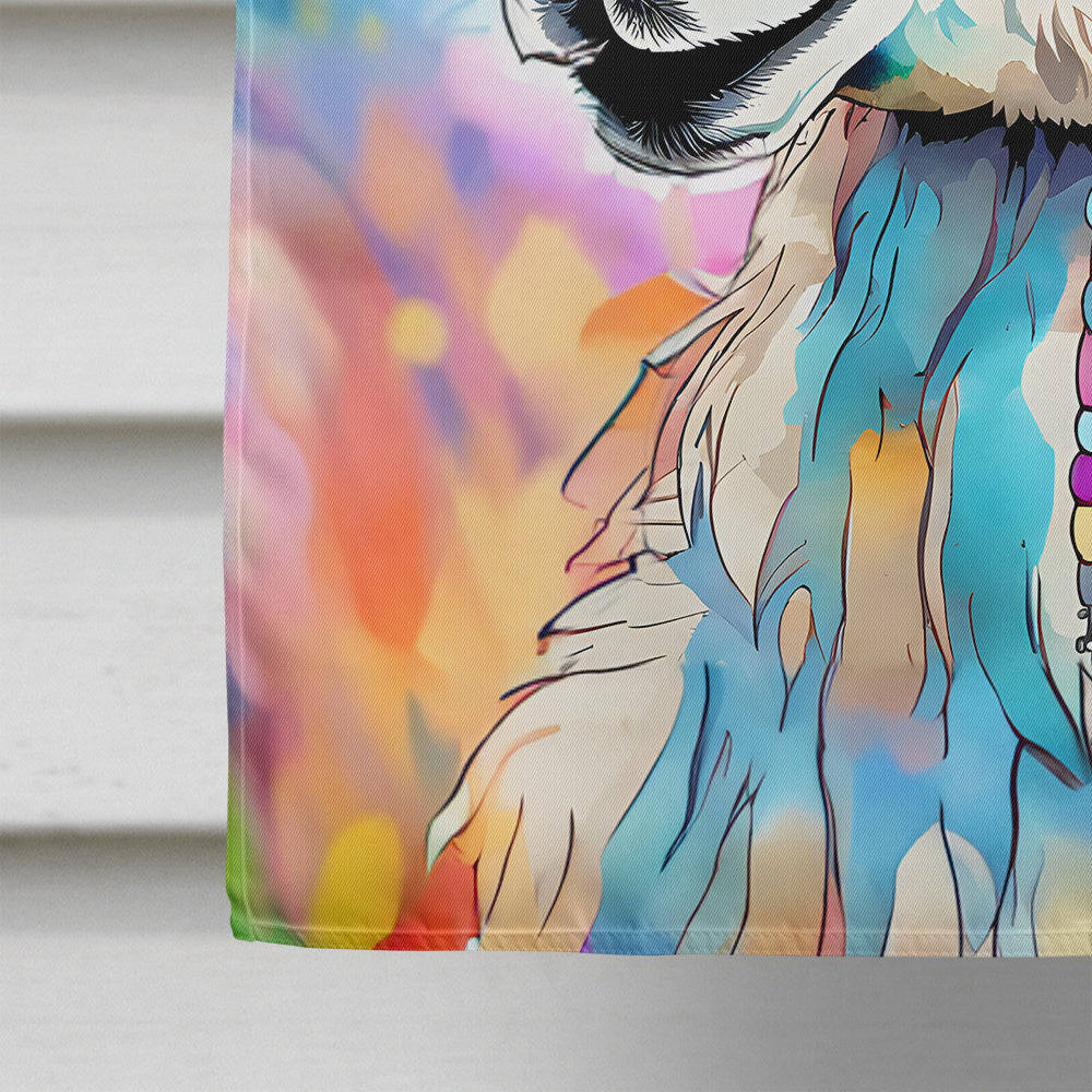 Hippie Animal Llama House Flag