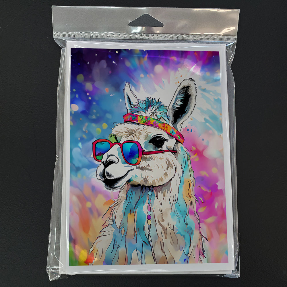 Hippie Animal Llama Greeting Cards Pack of 8