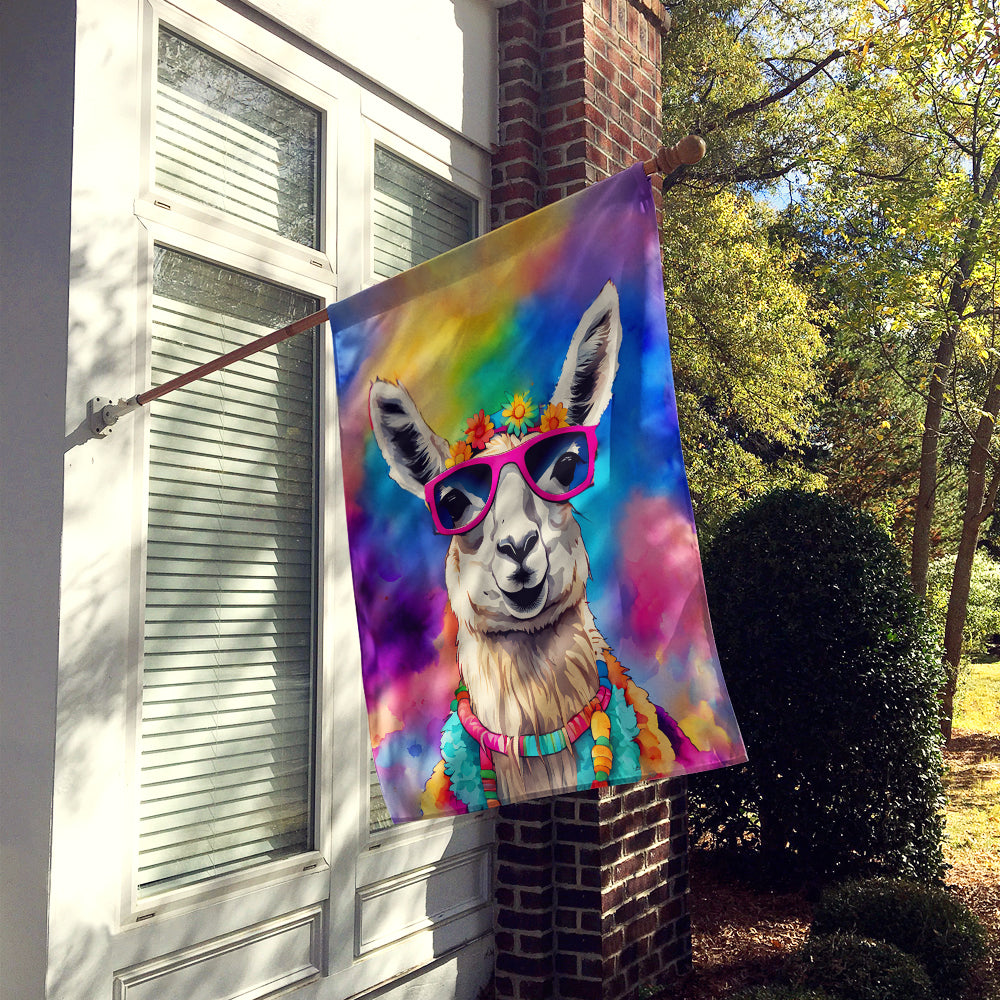 Hippie Animal Llama House Flag