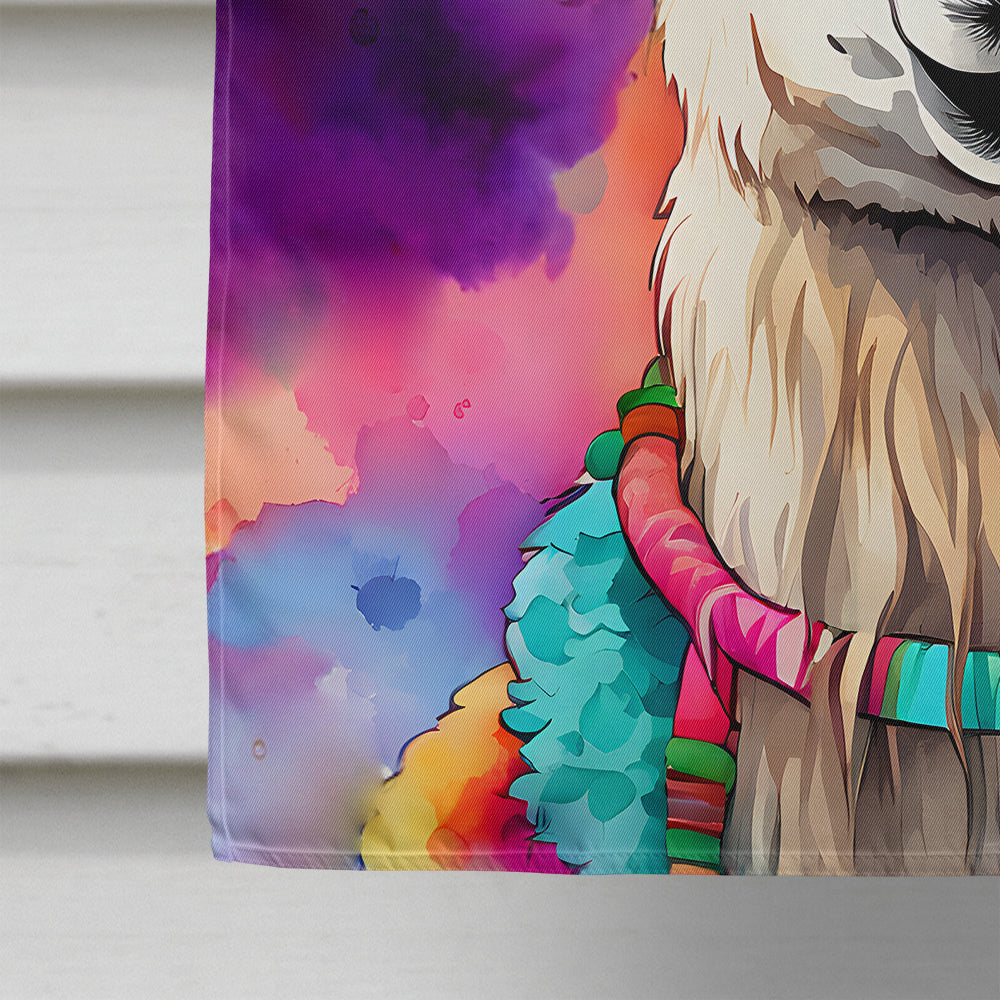 Hippie Animal Llama House Flag