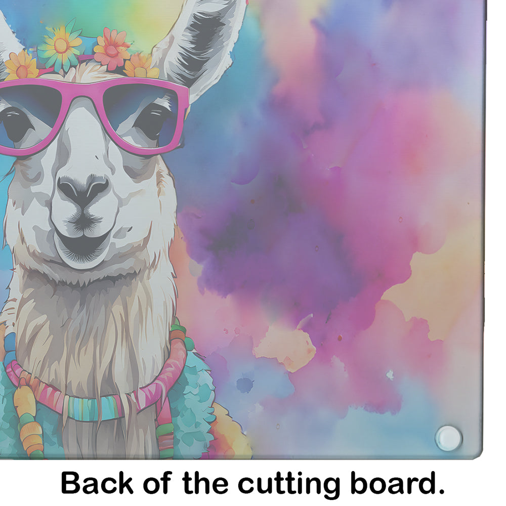 Hippie Animal Llama Glass Cutting Board